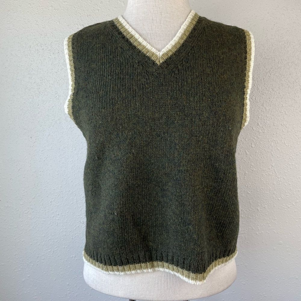 Vintage Nuggets Wool V-Neck Sweater Vest Size M EUC